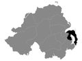 Location Map of Ards and North Down Local Government District