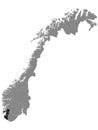 Location Map of County Rogaland