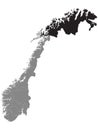 Location Map of County Troms og Finnmark