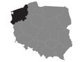 Location Map of Province West Pomerania