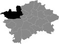 Location map of the Praha 6 municipal dictrict of Prague, Czech Republic