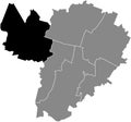 Location map of the Quartiere Borgo Panigale-Reno district of Bologna, Italy