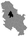 Location Map of City of Belgrade
