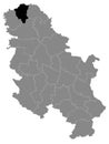 Location Map of North BaÃÂka District