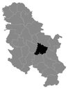 Location Map of Pomoravlje District