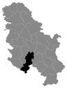 Location Map of RaÃÂ¡ka District