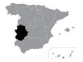 Location Map of Extremadura Autonomous Community