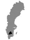 Location Map of JÃÂ¶nkÃÂ¶ping County
