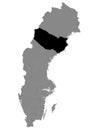 Location Map of VÃÂ¤sterbotten County