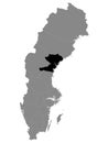 Location Map of VÃÂ¤sternorrland County