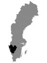 Location Map of VÃÂ¤stra GÃÂ¶taland County