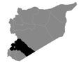 Location Map of Rif Dimashq Governorate