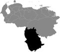Location Map of Amazonas State Royalty Free Stock Photo