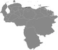 Location Map of La Guaira State Royalty Free Stock Photo