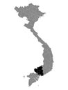 Location Map of Southeast Vietnam Region