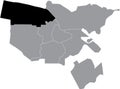 Location map of the Westpoort West Port district of Amsterdam, Netherlands