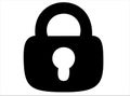 Black lock closed icon