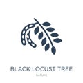 black locust tree icon in trendy design style. black locust tree icon isolated on white background. black locust tree vector icon Royalty Free Stock Photo