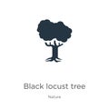 Black locust tree icon vector. Trendy flat black locust tree icon from nature collection isolated on white background. Vector Royalty Free Stock Photo