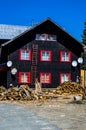 Log Cabin Home Exterior Royalty Free Stock Photo