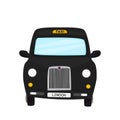 Black London Taxi Cab. Cartoon vector illustration Royalty Free Stock Photo