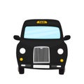 Black London Taxi Cab. Cartoon vector illustration Royalty Free Stock Photo