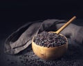 Black long grain rice Royalty Free Stock Photo