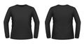 Black long-sleeved T-shirt