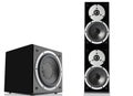 Black loudspeaker and subwoofer Royalty Free Stock Photo