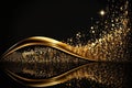 black luxury 3d gold shine glitter elegan background