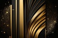 black luxury 3d gold shine glitter elegan background