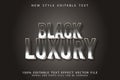 Black Luxury Editable Text Effect Emboss Luxury Style