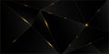 Black Luxury Gold Background. Golden Rich VIP Low Poly Design 3D