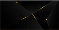 Black Luxury Gold Background. Golden Rich VIP Triangular Border