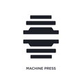 black machine press isolated vector icon. simple element illustration from industry concept vector icons. machine press editable Royalty Free Stock Photo