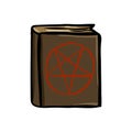 Black Magic Book Doodle Icon