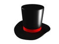 Black magic hat on a white background