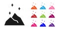 Black Magic powder icon isolated on white background. Set icons colorful. Vector Royalty Free Stock Photo