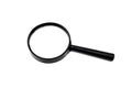 Black magnifier, isolate on a white background Royalty Free Stock Photo