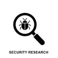 Black Magnifying Glass Bug Security Research Icon insect Royalty Free Stock Photo