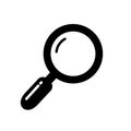 Black Magnifying Glass Icon, Vector Illustration Design Royalty Free Stock Photo