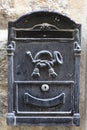 Black mailbox for letters Royalty Free Stock Photo