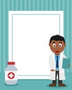 Black Male Doctor Vertical Photo Frame