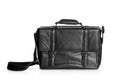 Black male leather briefcase with strap