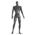 Black male sports mannequin on an isolated white background. 3D rendering Royalty Free Stock Photo