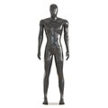 Black male sports mannequin on an isolated white background. 3D rendering Royalty Free Stock Photo