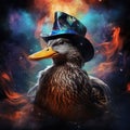 Black Mallard or wild duck, Anas platyrhynchos  Made With Generative AI illustration Royalty Free Stock Photo