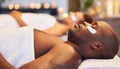 Black man, beauty facial and spa for couple wellness therapy at luxury resort for zen healing, skincare relax detox and