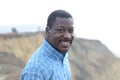 Black Man at the California Coast Royalty Free Stock Photo