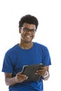 Black man with electronic tablet Royalty Free Stock Photo